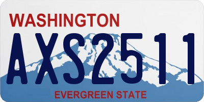 WA license plate AXS2511
