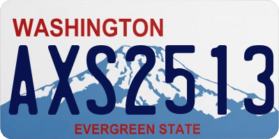 WA license plate AXS2513