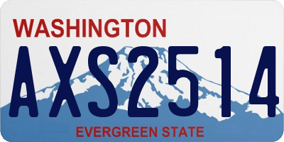 WA license plate AXS2514