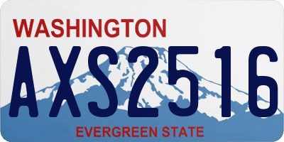 WA license plate AXS2516