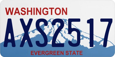WA license plate AXS2517