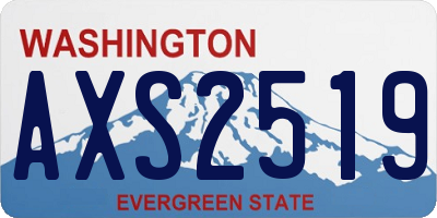 WA license plate AXS2519