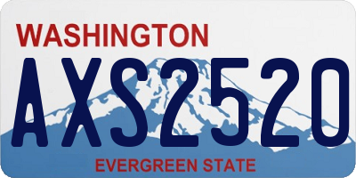 WA license plate AXS2520