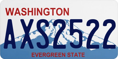 WA license plate AXS2522