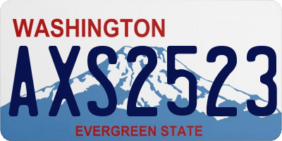 WA license plate AXS2523