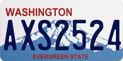 WA license plate AXS2524