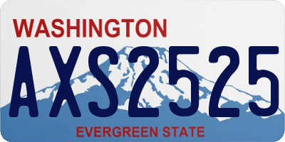WA license plate AXS2525