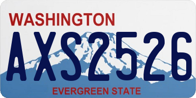 WA license plate AXS2526