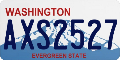 WA license plate AXS2527