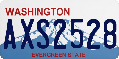 WA license plate AXS2528