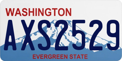 WA license plate AXS2529