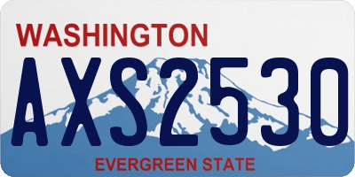 WA license plate AXS2530