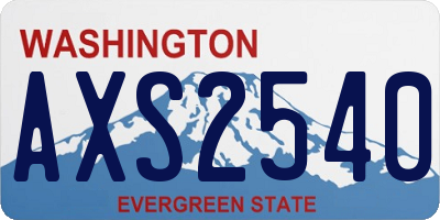 WA license plate AXS2540