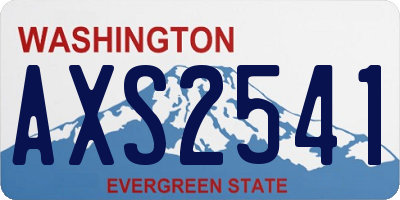 WA license plate AXS2541