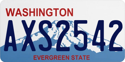 WA license plate AXS2542