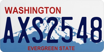 WA license plate AXS2548