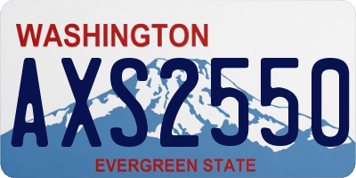 WA license plate AXS2550