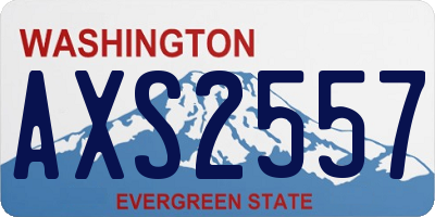 WA license plate AXS2557