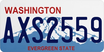 WA license plate AXS2559