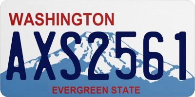 WA license plate AXS2561