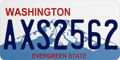 WA license plate AXS2562