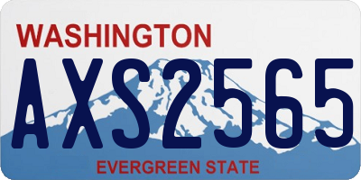 WA license plate AXS2565