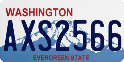 WA license plate AXS2566