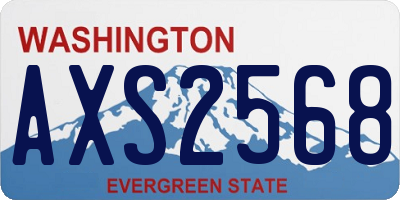 WA license plate AXS2568