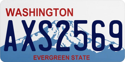 WA license plate AXS2569
