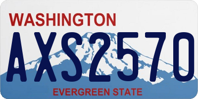 WA license plate AXS2570