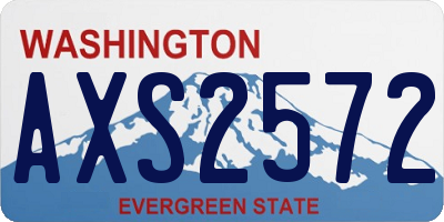 WA license plate AXS2572