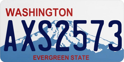 WA license plate AXS2573