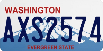 WA license plate AXS2574
