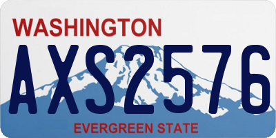 WA license plate AXS2576