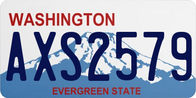 WA license plate AXS2579