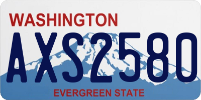 WA license plate AXS2580
