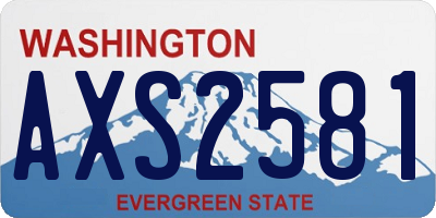 WA license plate AXS2581