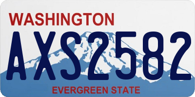 WA license plate AXS2582