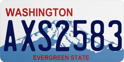WA license plate AXS2583
