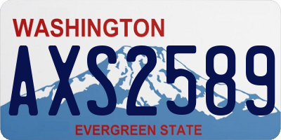 WA license plate AXS2589