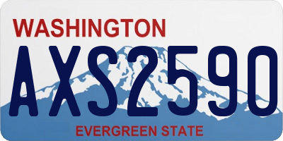 WA license plate AXS2590