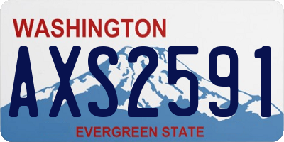 WA license plate AXS2591