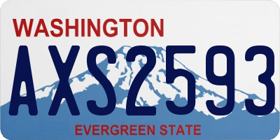WA license plate AXS2593