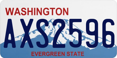 WA license plate AXS2596