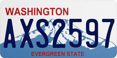 WA license plate AXS2597