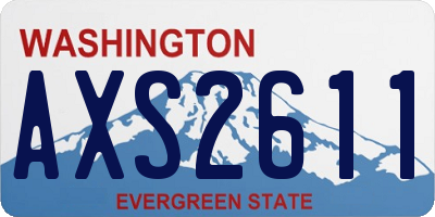 WA license plate AXS2611