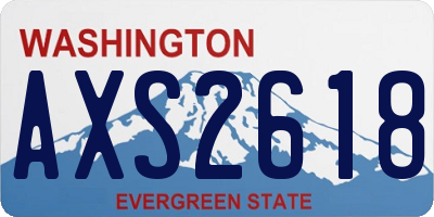 WA license plate AXS2618