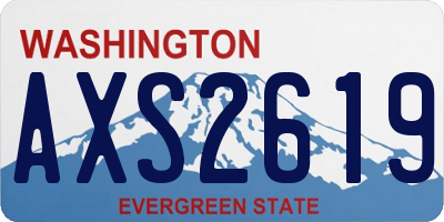 WA license plate AXS2619