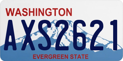 WA license plate AXS2621
