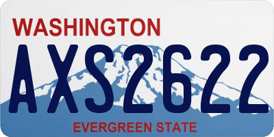 WA license plate AXS2622